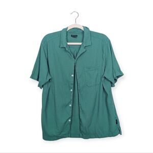 Standard Cloth Men's Green Short Sleeve Pocket Button Down Shirt Size S